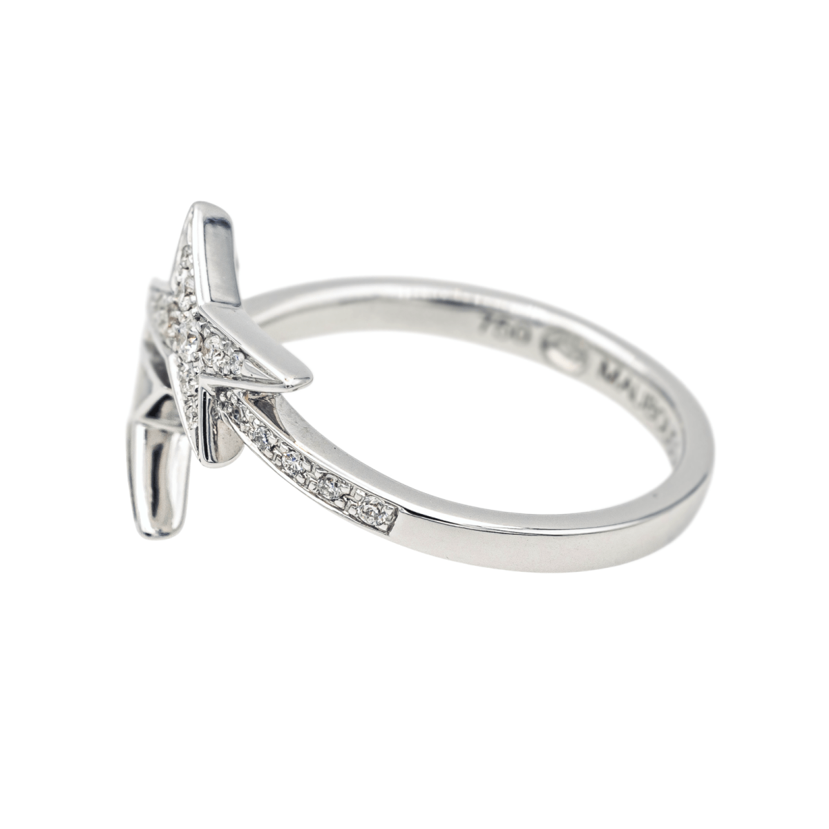 Bague MAUBOUSSIN "Étoile de Vie" en or blanc, nacre et diamants - Castafiore
