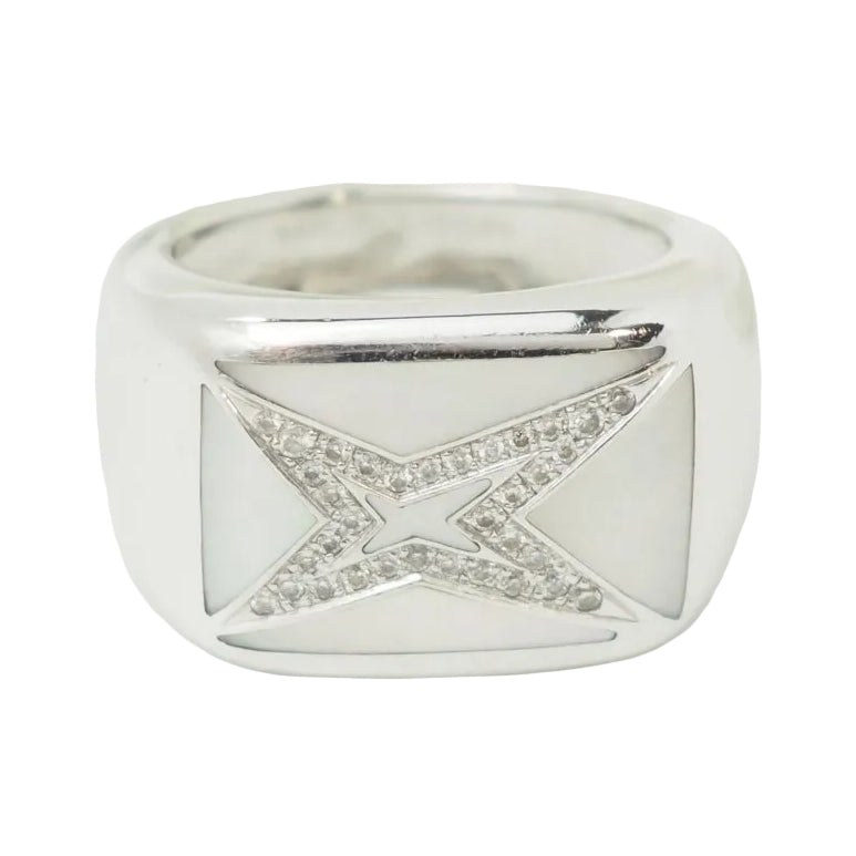 Bague MAUBOUSSIN Grande vie en or blanc nacre et diamants - Castafiore