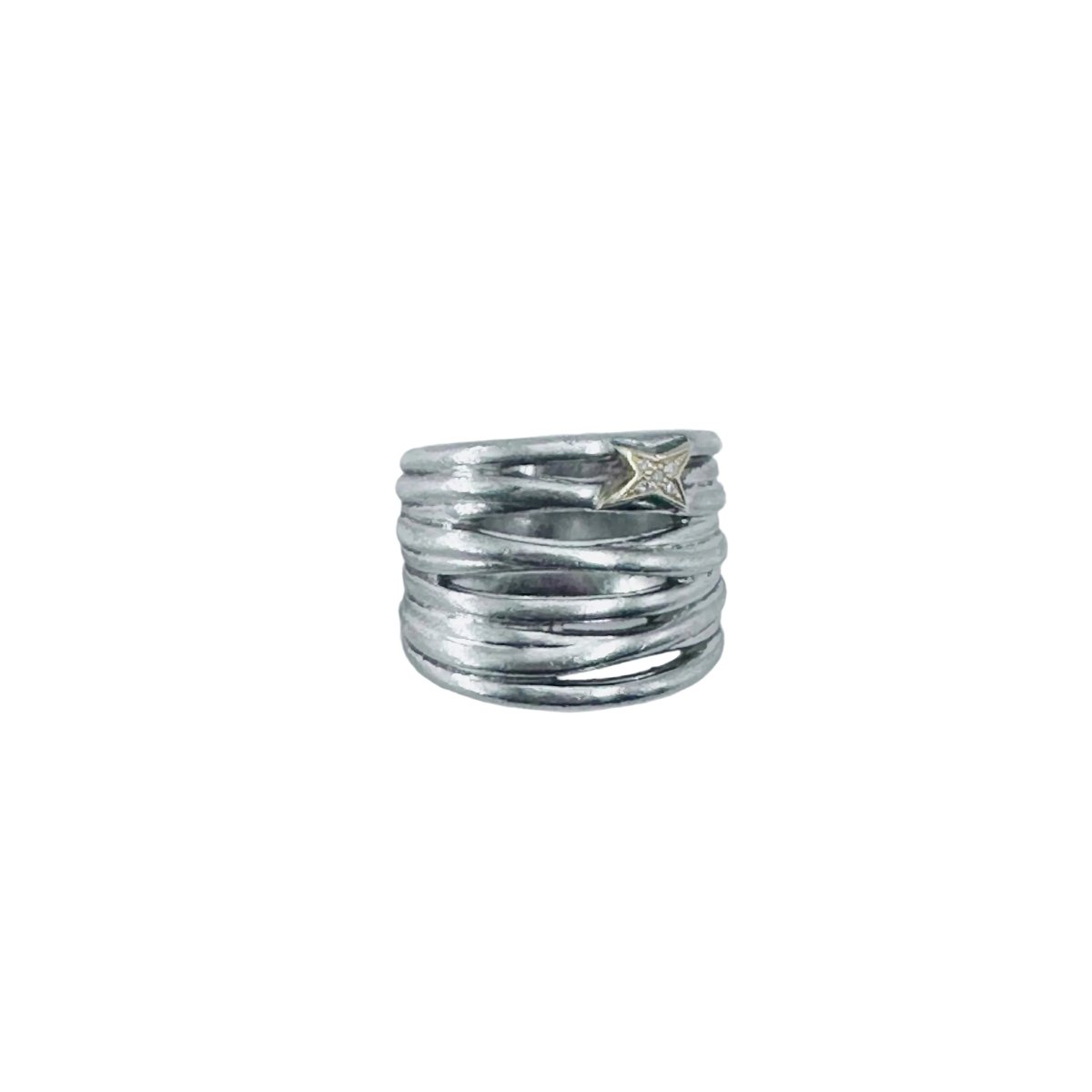 Bague MAUBOUSSIN "Kiff and Sun" en or jaune, argent et diamants - Castafiore
