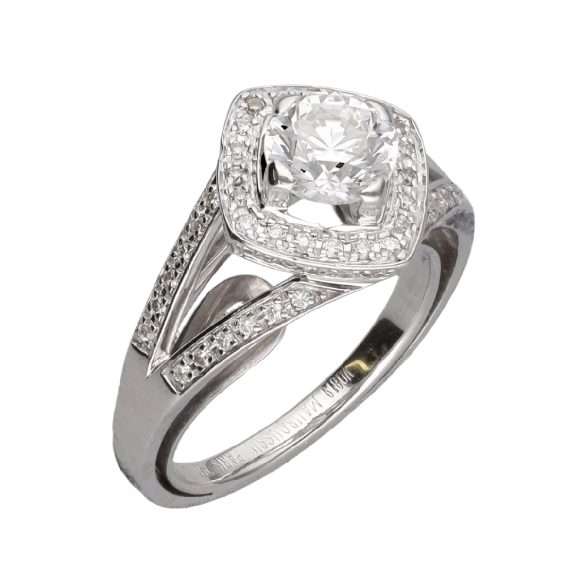 Bague Mauboussin Love my Love en or gris 18k avec Diamant de 0,70 Cts F - SI1 en taille 48. - Castafiore