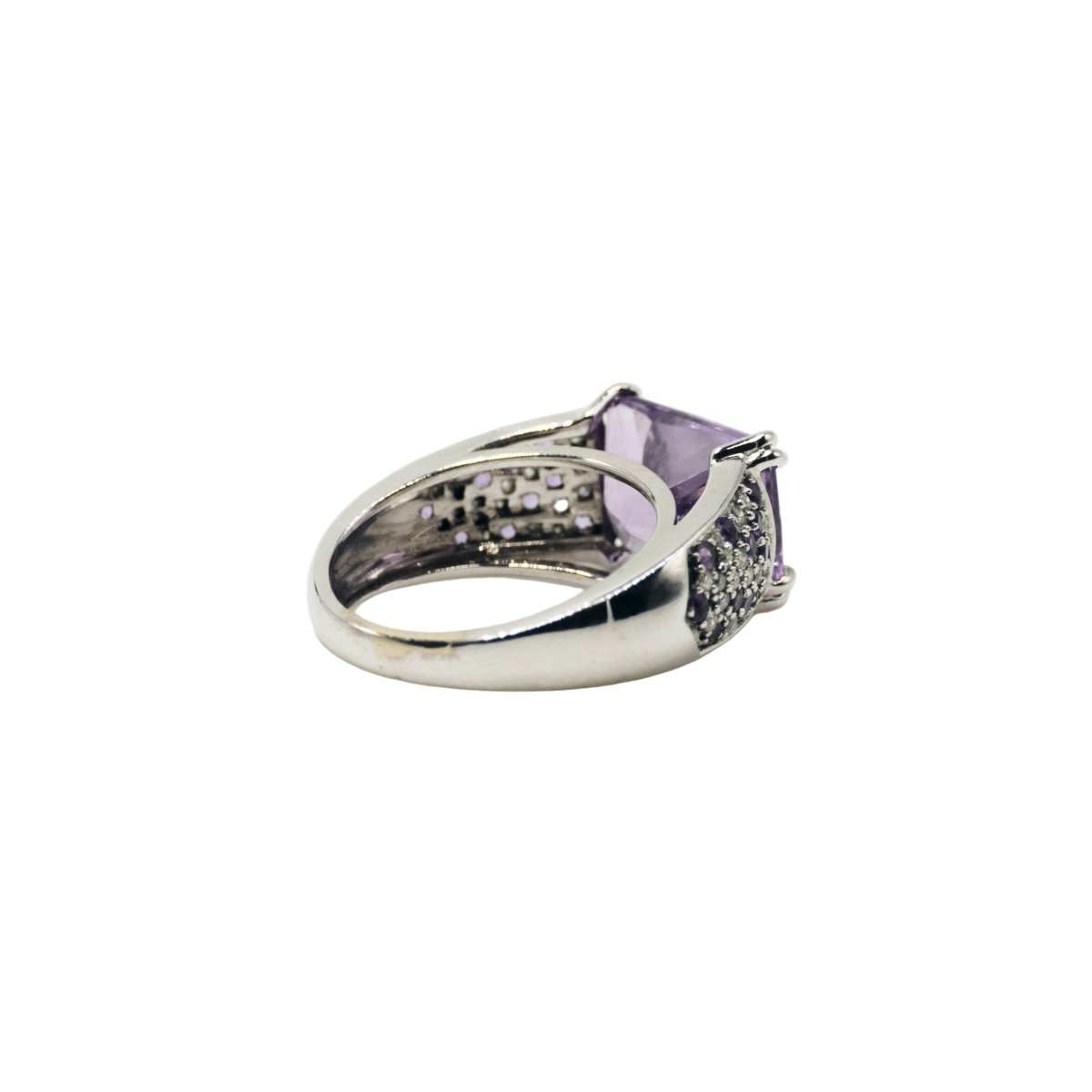 Bague MAUBOUSSIN "Ma princesse d'amour" en or blanc, améthyste et diamants - Castafiore