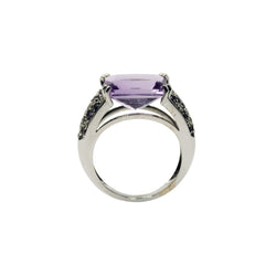 Bague MAUBOUSSIN "Ma princesse d'amour" en or blanc, améthyste et diamants - Castafiore