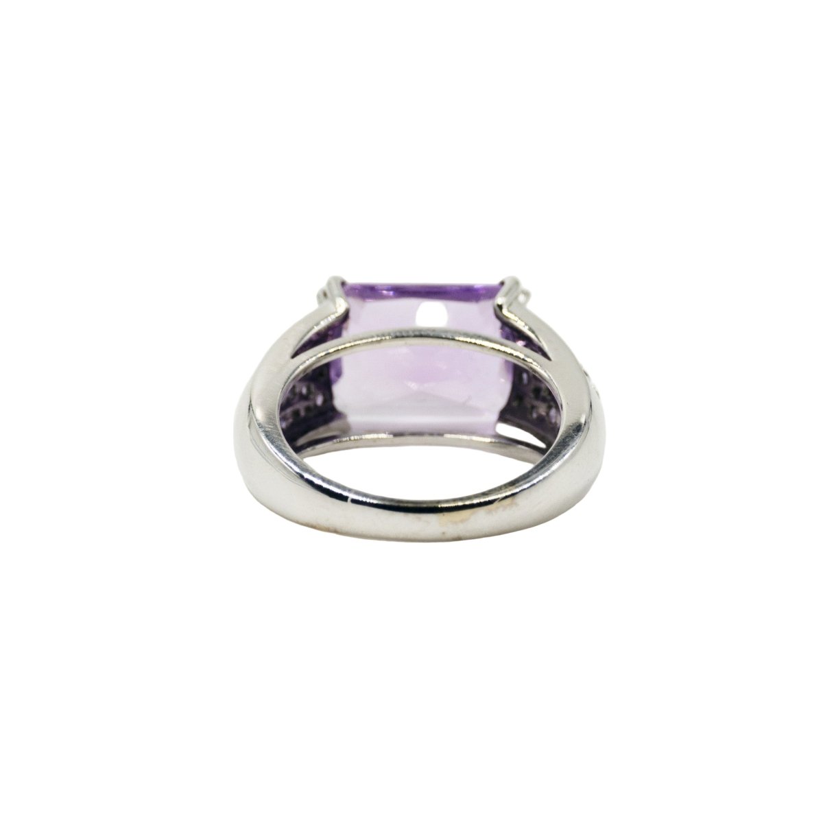 Bague MAUBOUSSIN "Ma princesse d'amour" en or blanc, améthyste et diamants - Castafiore