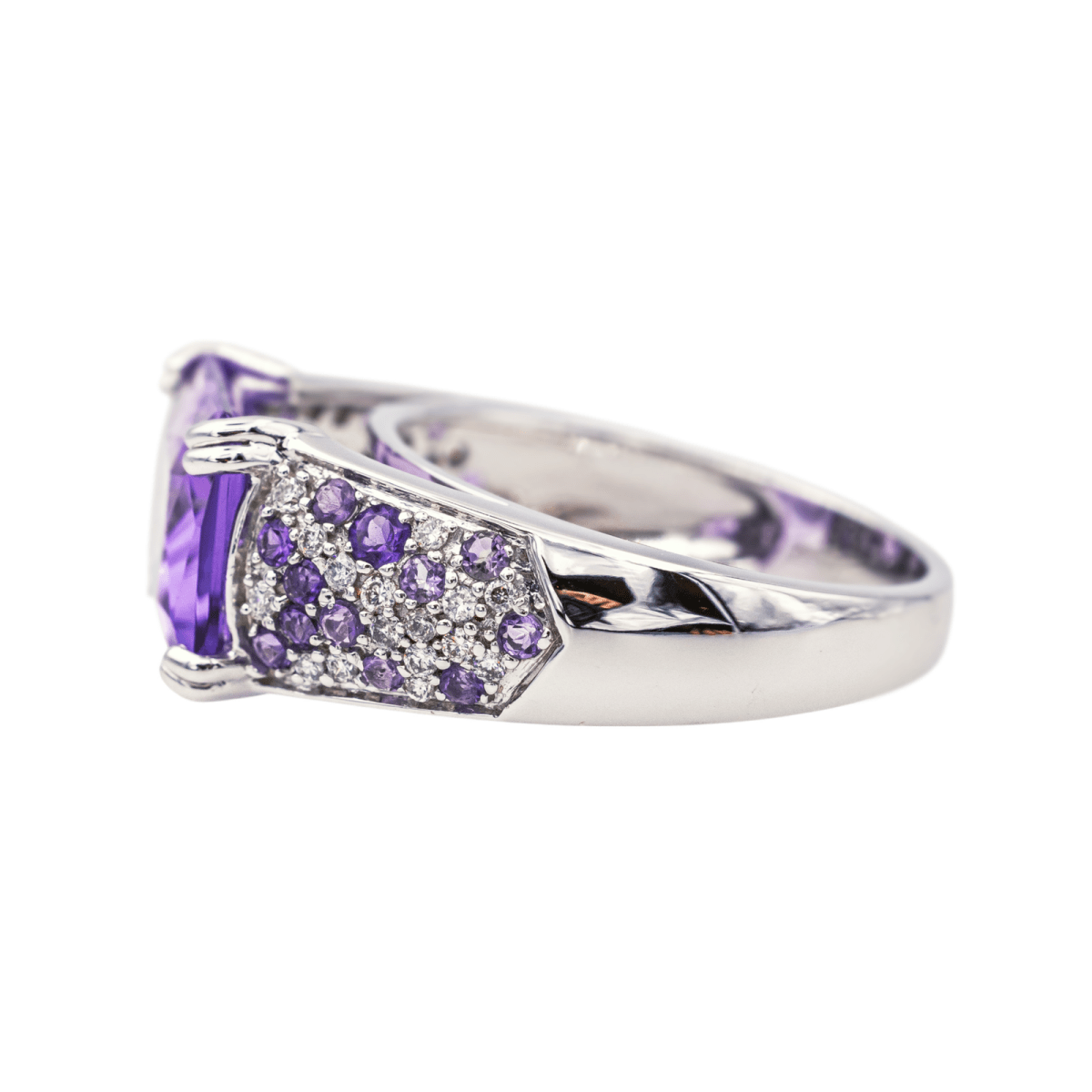 Bague MAUBOUSSIN "Ma Princesse d'amour" en or blanc et améthyste - Castafiore