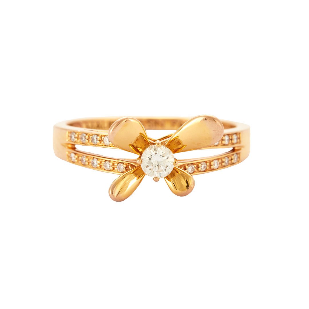 Bague MAUBOUSSIN "Moi Aimer Toi" en or jaune et diamants - Castafiore