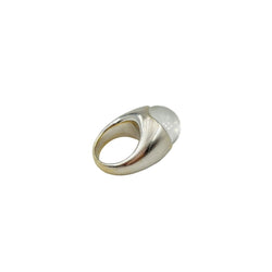 Bague MAUBOUSSIN "Transparence" en or blanc, cristal de roche et diamant - Castafiore