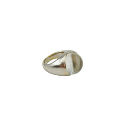 Bague MAUBOUSSIN "Transparence" en or blanc, cristal de roche et diamant - Castafiore