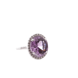 Bague MAUBOUSSIN "Vraiment Toi" en or blanc, améthyste et diamants - Castafiore