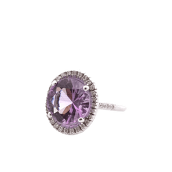 Bague MAUBOUSSIN "Vraiment Toi" en or blanc, améthyste et diamants - Castafiore