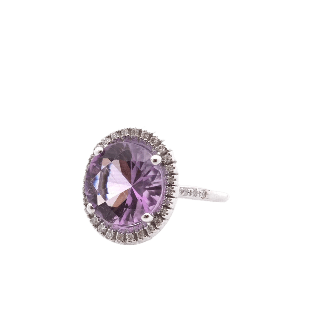 Bague MAUBOUSSIN "Vraiment Toi" en or blanc, améthyste et diamants - Castafiore