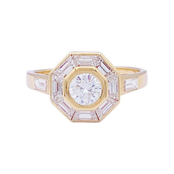 Bague Mellerio en or jaune et diamants - Castafiore