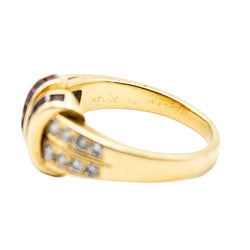 Bague MELLERIO en or jaune, rubis et diamants - Castafiore