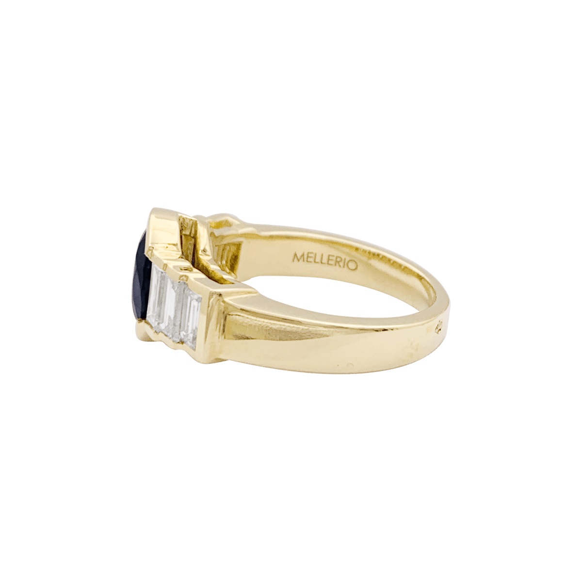 Bague Mellerio en or jaune saphir et diamants - Castafiore