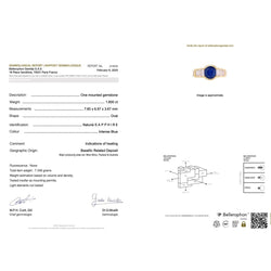 Bague Mellerio en or jaune saphir et diamants - Castafiore