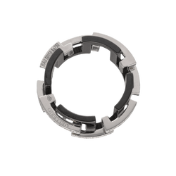 Bague MELLERIO "Graphic GM" en or gris, céramique et diamants - Castafiore