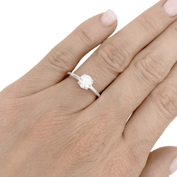 Bague MESSIKA, "Emotion", diamant, or blanc. - Castafiore