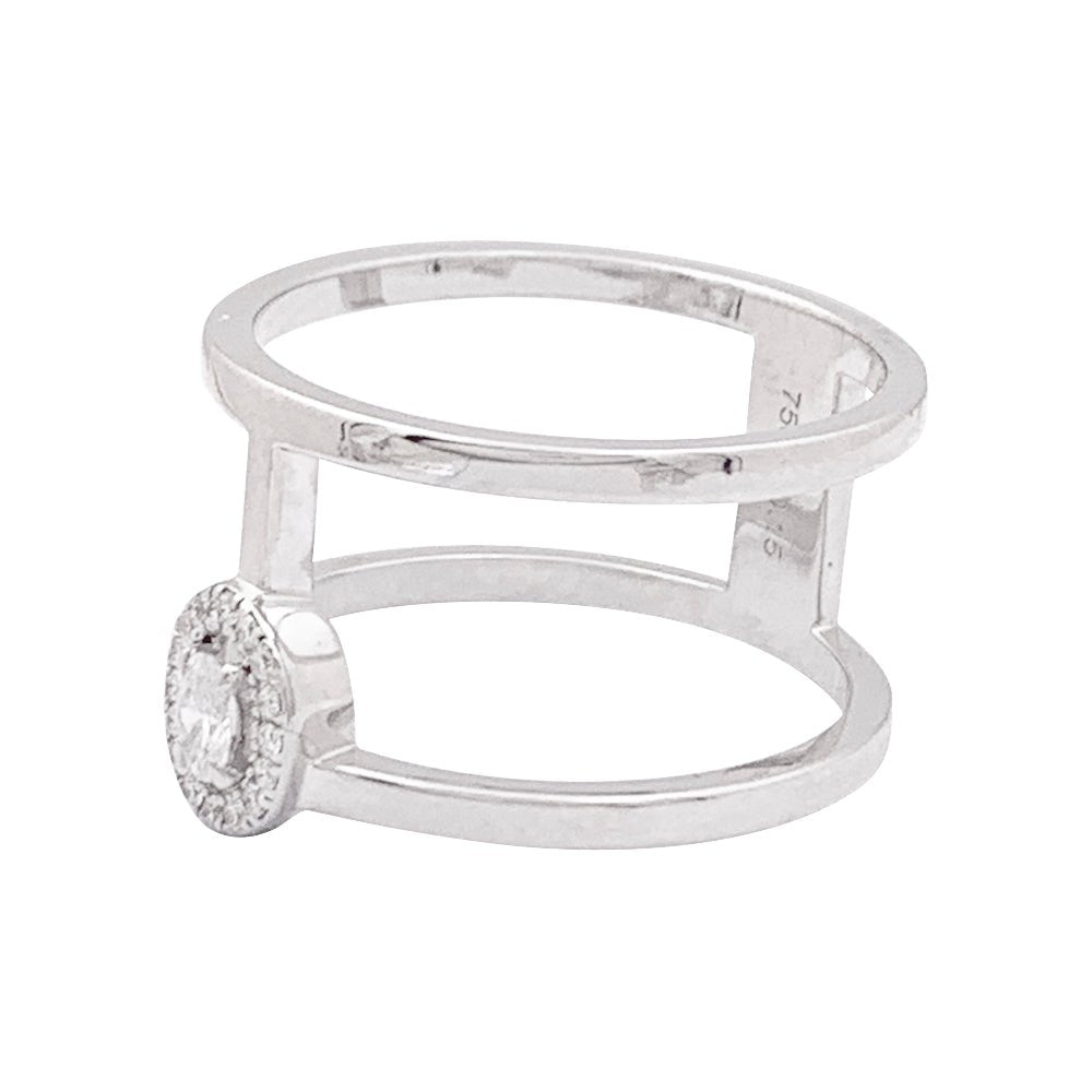 Bague MESSIKA "Glam'Azone" en or blanc et diamants - Castafiore