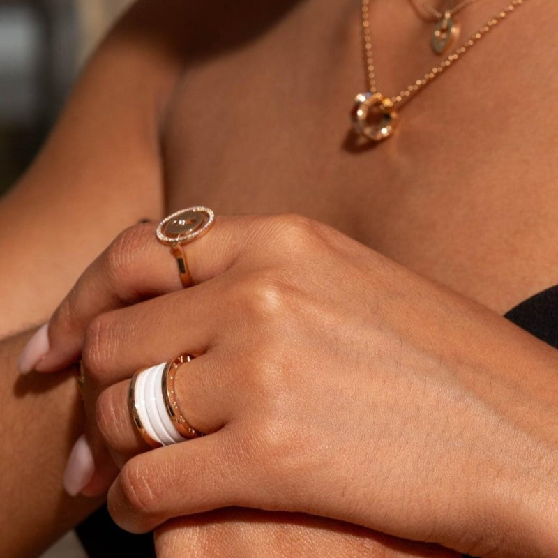 Bague MESSIKA Lucky Move en or rose diamant - Castafiore