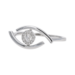 Bague MESSIKA "Luckye Eye" en or blanc et diamants - Castafiore