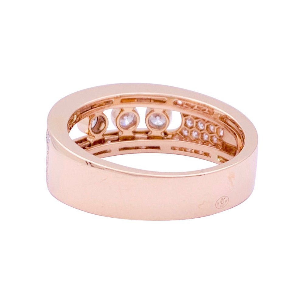 Bague MESSIKA, "Move Joaillerie Pavée", or rose, diamants. - Castafiore