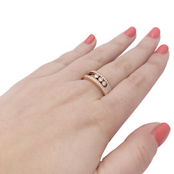 Bague MESSIKA, "Move Joaillerie Pavée", or rose, diamants. - Castafiore