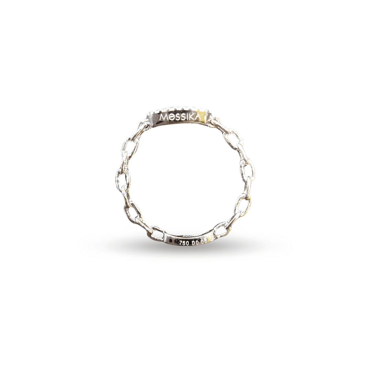 Bague Messika, "Move Link Multi " en or blanc et diamants - EU53 - Castafiore