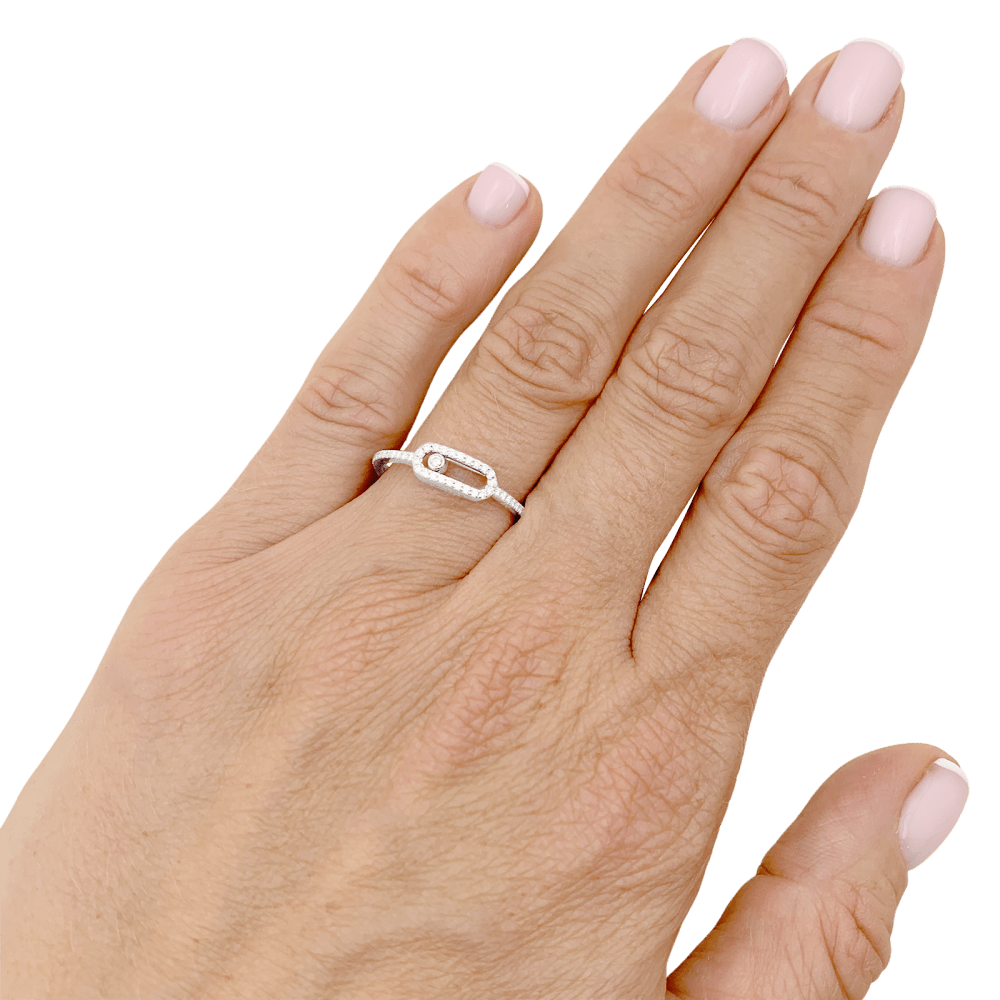 Bague MESSIKA "Move Uno" en or blanc et diamants - Castafiore