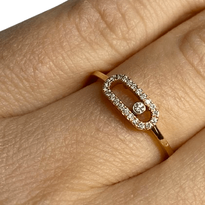 Bague MESSIKA "Move Uno" en or rose et diamants - Castafiore