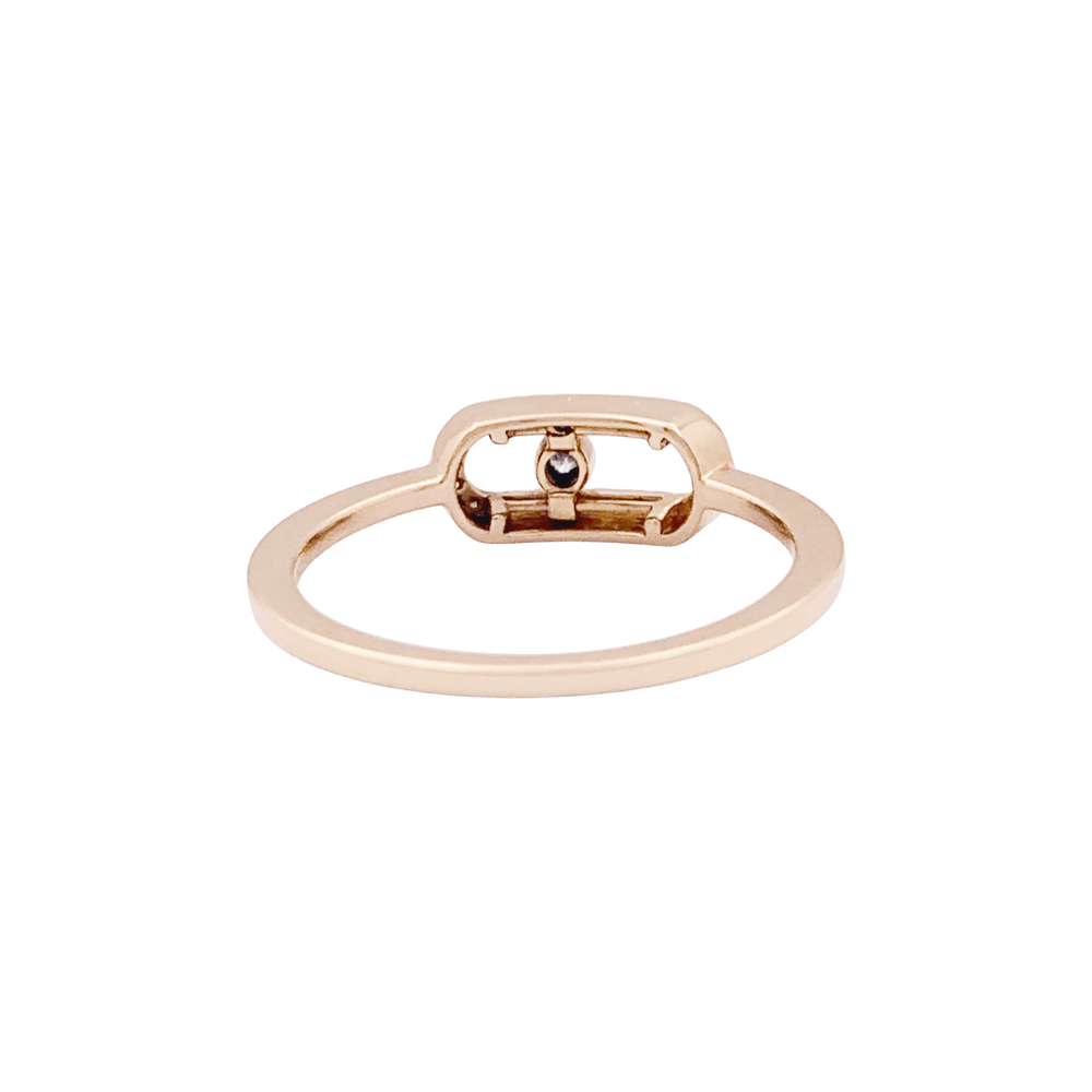 Bague MESSIKA Move uno pavé en or rose et diamants - Castafiore