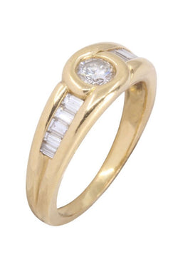 BAGUE MODERNE DIAMANTS - Castafiore