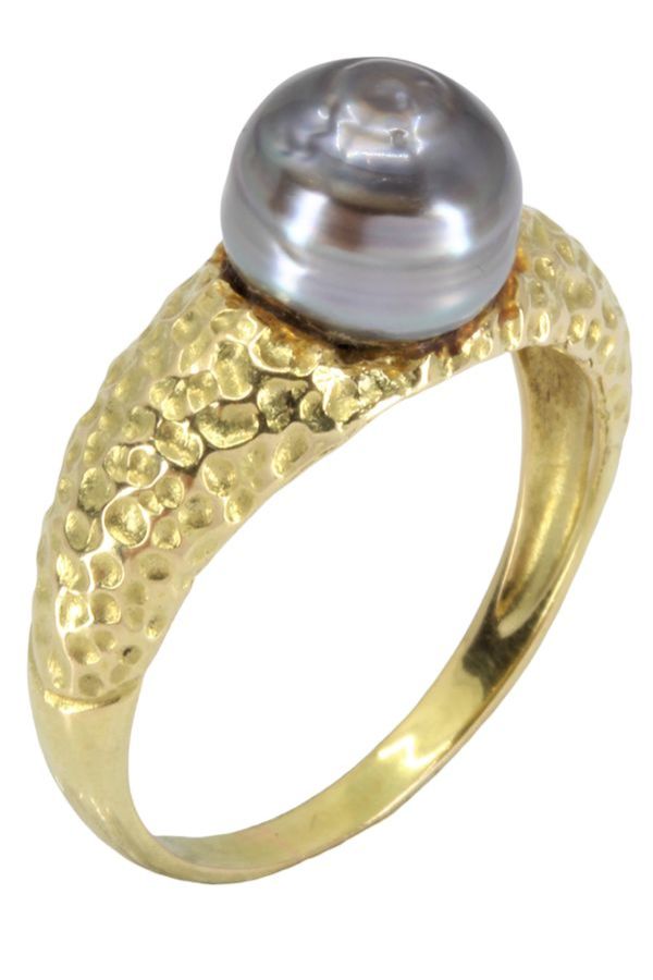 BAGUE MODERNE PERLE DE TAHITI - Castafiore