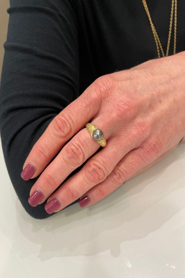 BAGUE MODERNE PERLE DE TAHITI - Castafiore