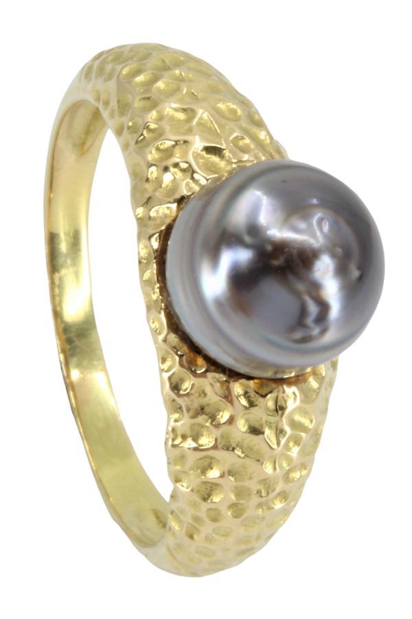 BAGUE MODERNE PERLE DE TAHITI - Castafiore