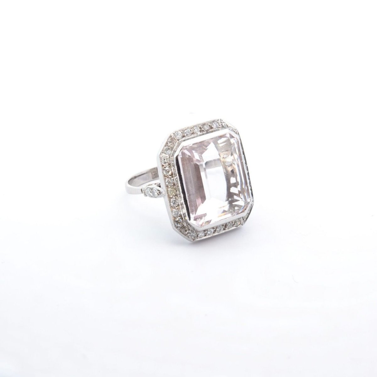 Bague morganite et diamants - Castafiore