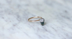 Bague Noisette Saphir et Diamants - Castafiore