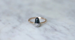 Bague Noisette Saphir et Diamants - Castafiore
