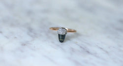 Bague Noisette Saphir et Diamants - Castafiore