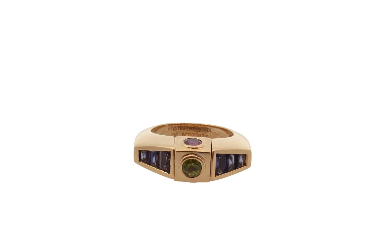 Bague OCTAVIA Premiers joyaux en or 18k améthyste, citrine, péridot et tanzanite - Castafiore