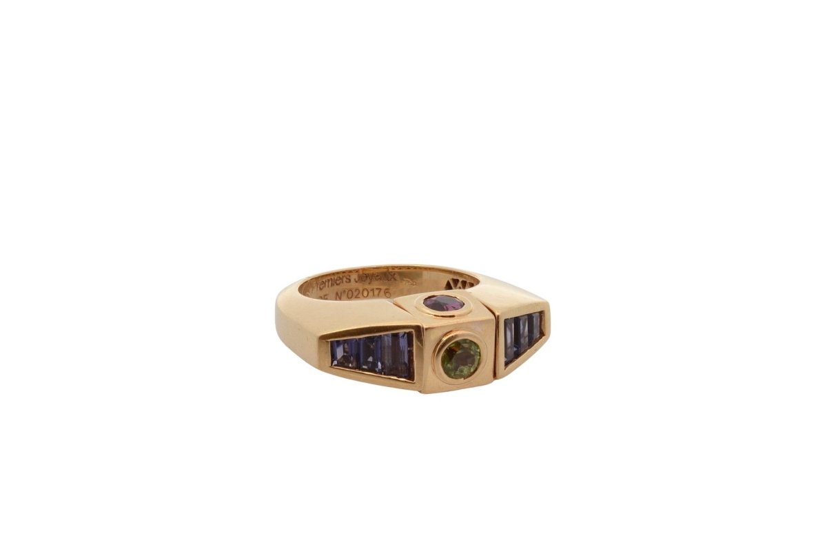 Bague OCTAVIA Premiers joyaux en or 18k améthyste, citrine, péridot et tanzanite - Castafiore