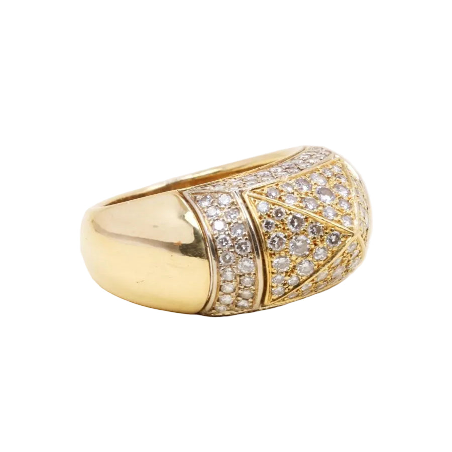 Bague OJ PERRIN Pyramide en or jaune et diamants - Castafiore