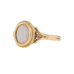 Bague opale torsadé en or jaune - Castafiore