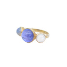 Bague opales et tanzanite en or 18k - Castafiore