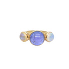 Bague opales et tanzanite en or 18k - Castafiore