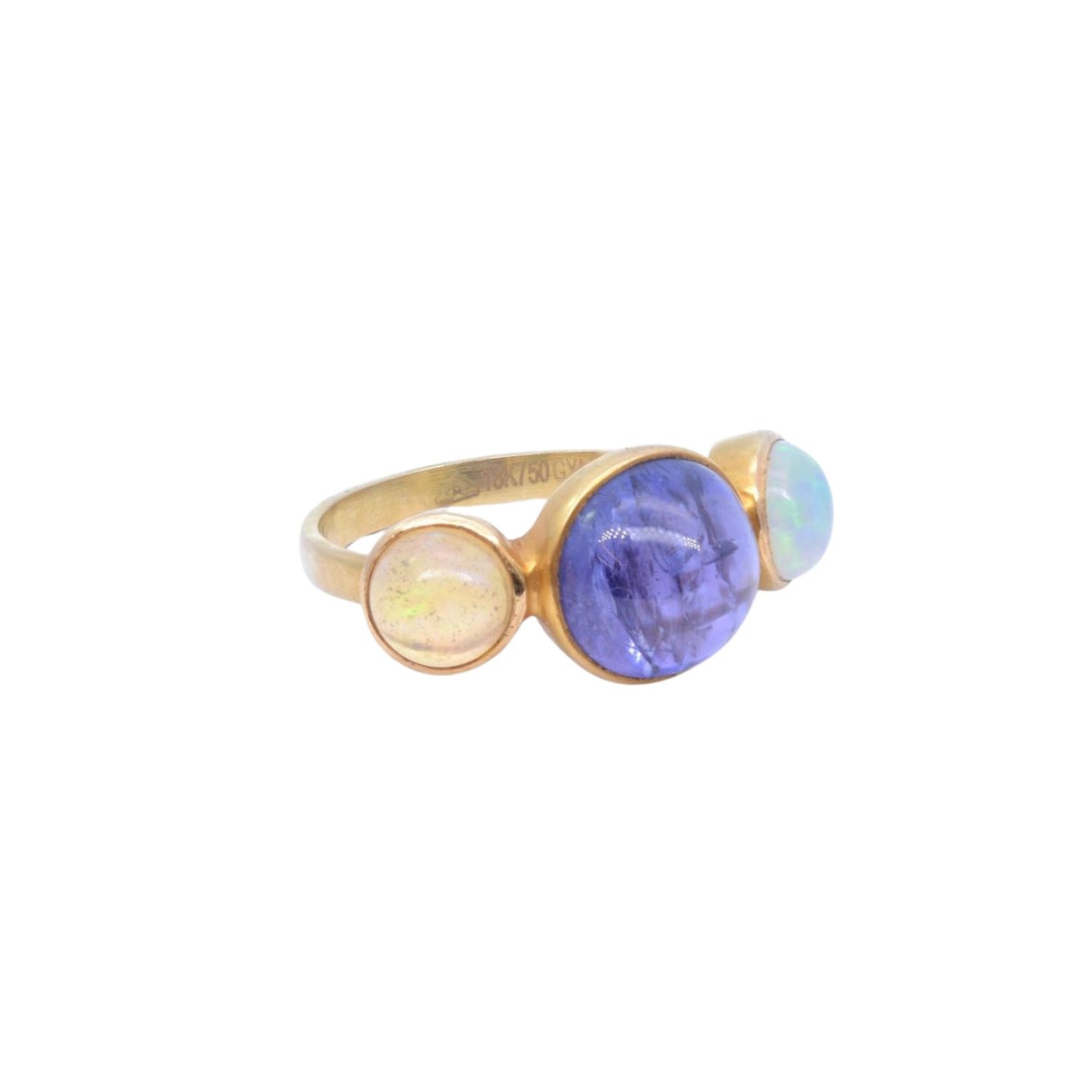 Bague opales et tanzanite en or 18k - Castafiore