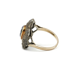 Bague - Or, argent, saphir et diamants. - Castafiore