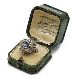 Bague - Or, argent, saphir et diamants. - Castafiore