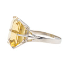 Bague Or blanc Citrine - Castafiore