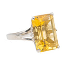 Bague Or blanc Citrine - Castafiore