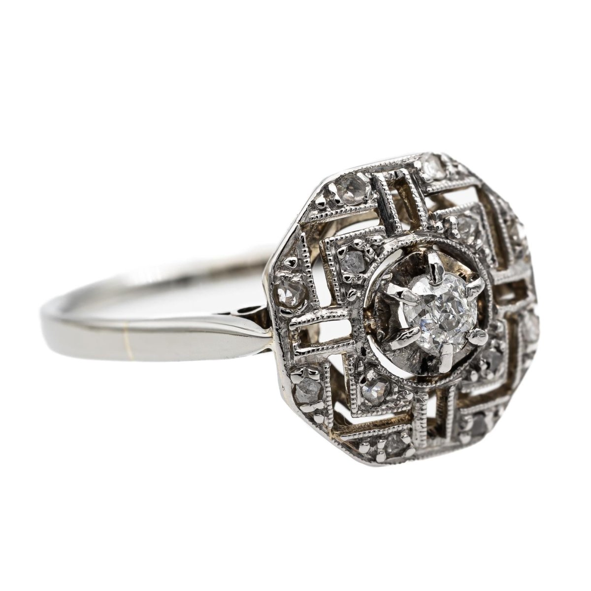 Bague Or blanc Diamant - Castafiore