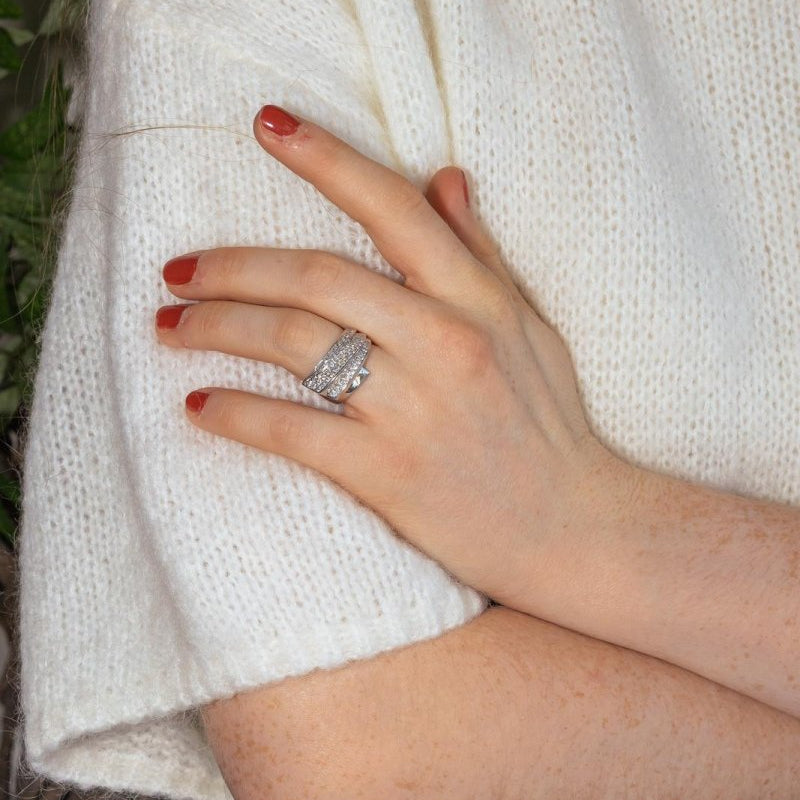 Bague Or blanc Diamant - Castafiore